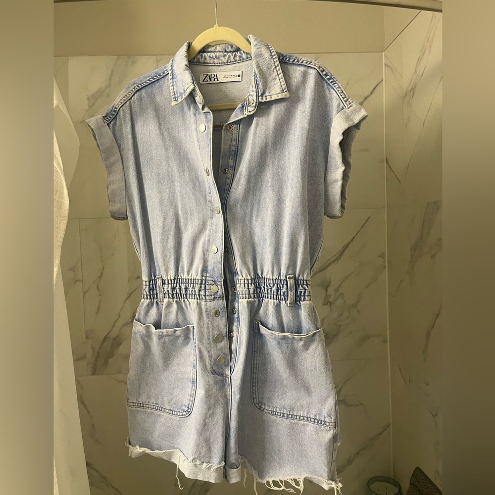 Zara denim romper